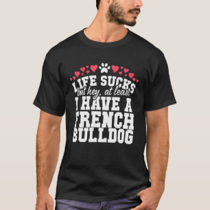 French Bulldog Puppy Dog Paw Rescue Red Heart T-Shirt