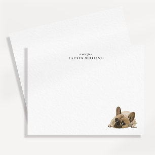 French Bulldog Puppy Flat Note Card