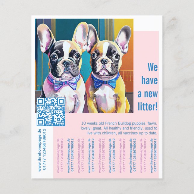 French Bulldog Puppy  Flyer (Front)
