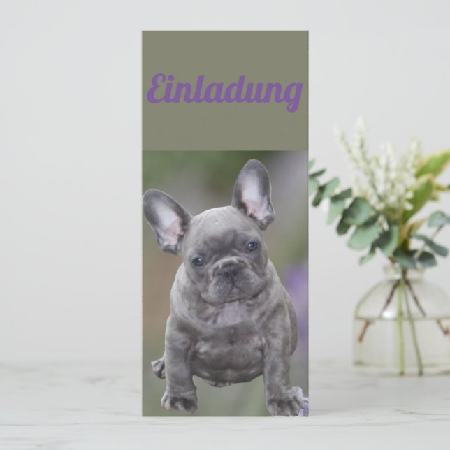 French Bulldog Puppy French Bulldog Invitation (Standing Front)