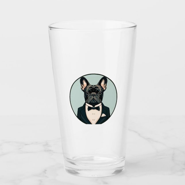 French Bulldog Puppy Glass (Front)