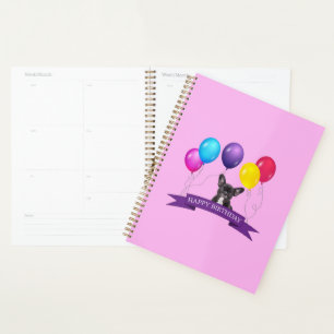 French BullDog Puppy Happy Birthday Gift Bag Planner