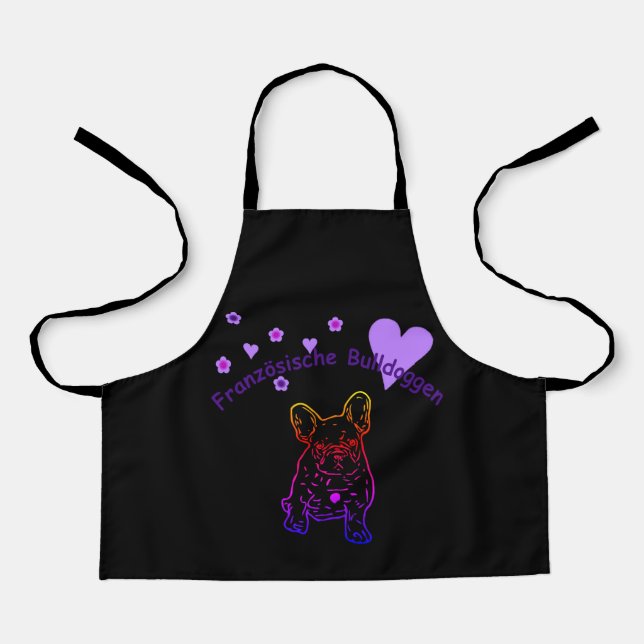 French Bulldog Puppy Heart French Bulldog Apron (Front)