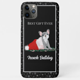 French Bulldog Puppy In Santa’s Hat Notes iPhone C Case-Mate iPhone Case