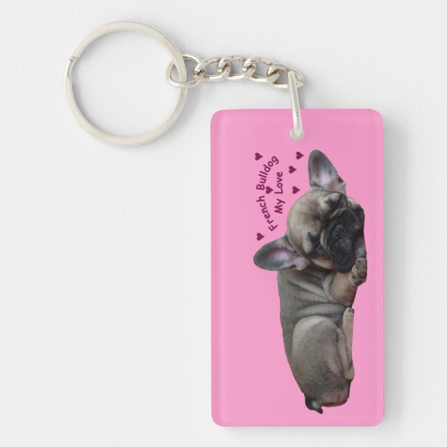 French Bulldog Puppy Key Ring (Front)