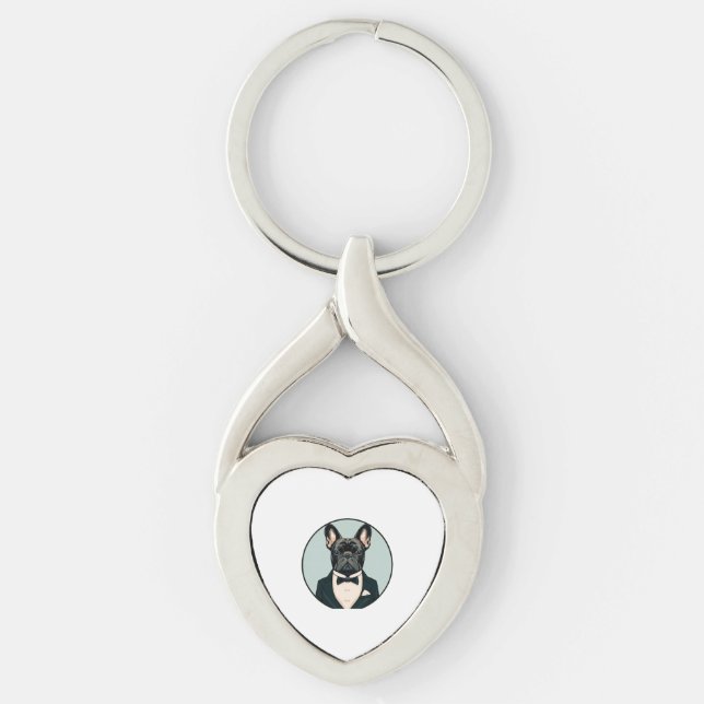 French Bulldog Puppy Key Ring (Front)