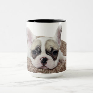 French Bulldog Puppy Lying In A Dog Bed Mug