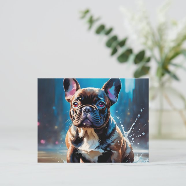 French Bulldog Puppy Postcard (Standing Front)