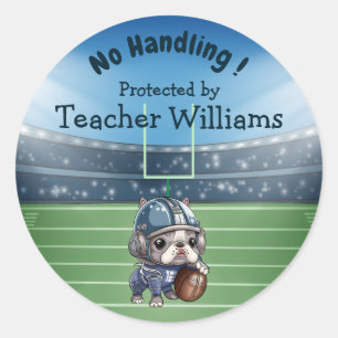 French bulldog quarterback teacher Belonging Classic Round Sticker