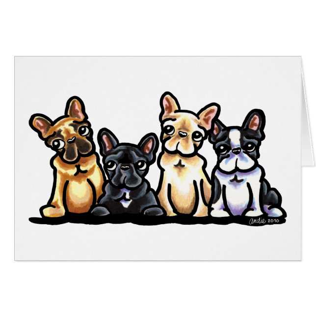 French Bulldog Quartet (Front Horizontal)