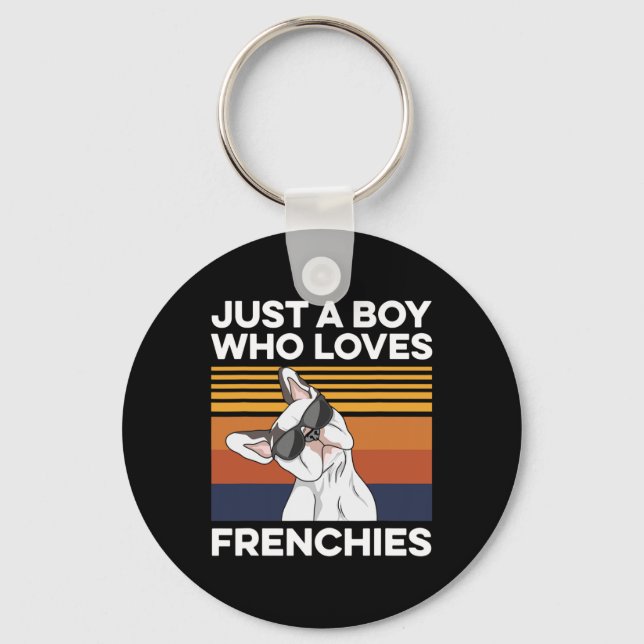 French Bulldog Quote For Your Frenchie Husband  Key Ring (Front)