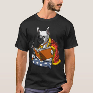 French Bulldog Reading A Book T-Shirt