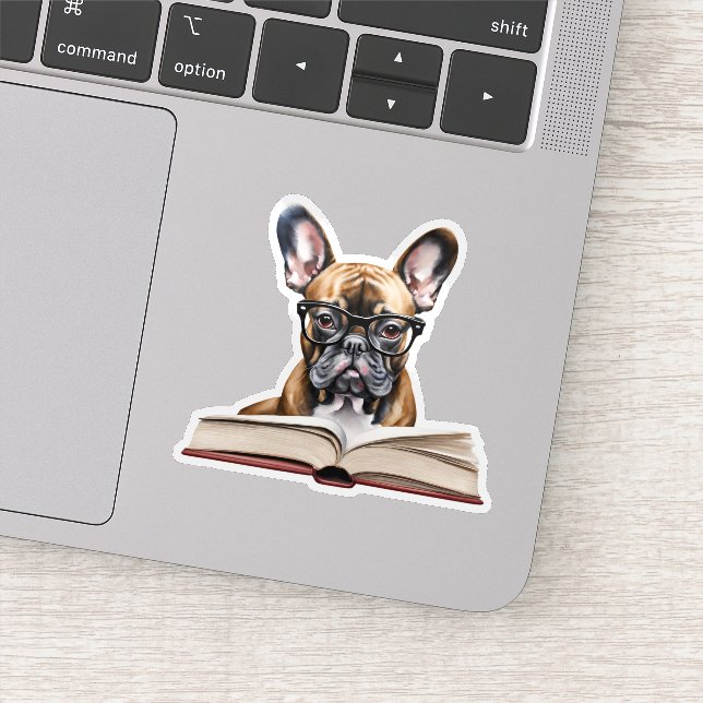 French Bulldog Reading a Book Waterproof  (Detail)