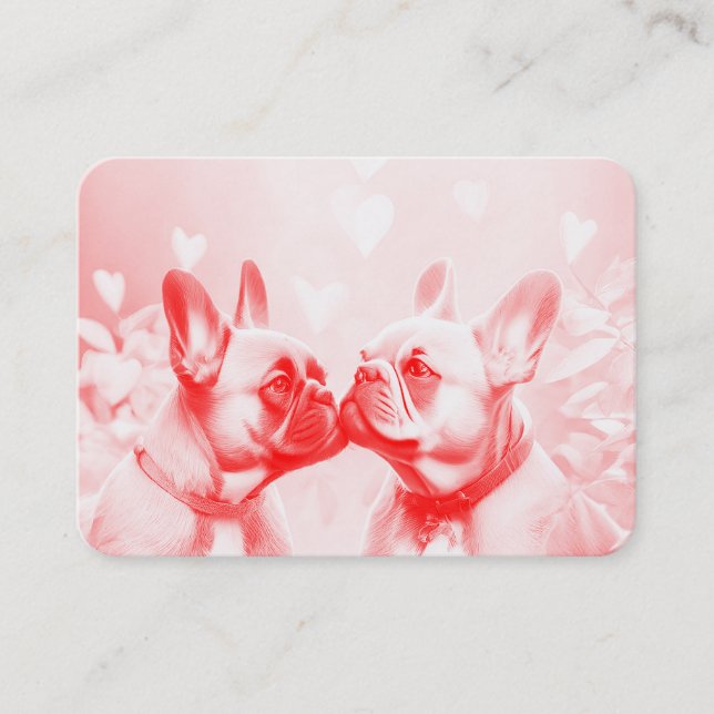 French Bulldog red Business Card (Front)