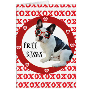 French Bulldog - Red Glasses, Free Kisses