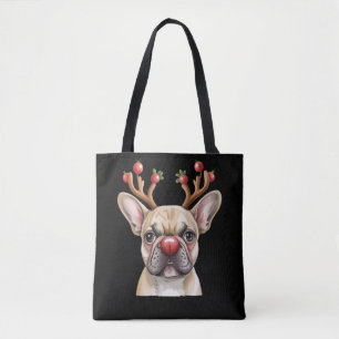 French Bulldog Reindeer Dog Lover Christmas Xmas Tote Bag