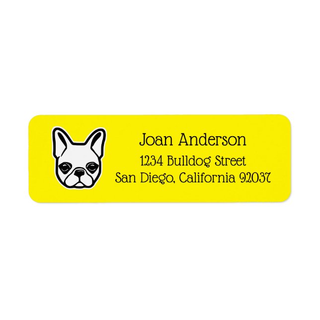 French Bulldog Return Address Label (Front)