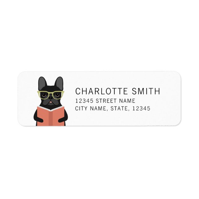 French Bulldog Return Address Label (Front)