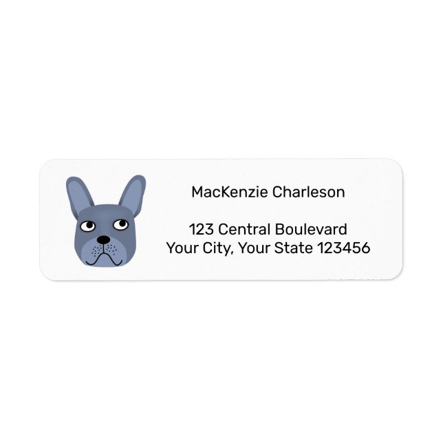 French Bulldog Return Address Label (Front)