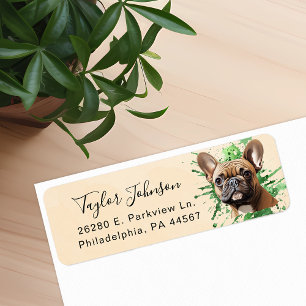 French Bulldog Return Address Label