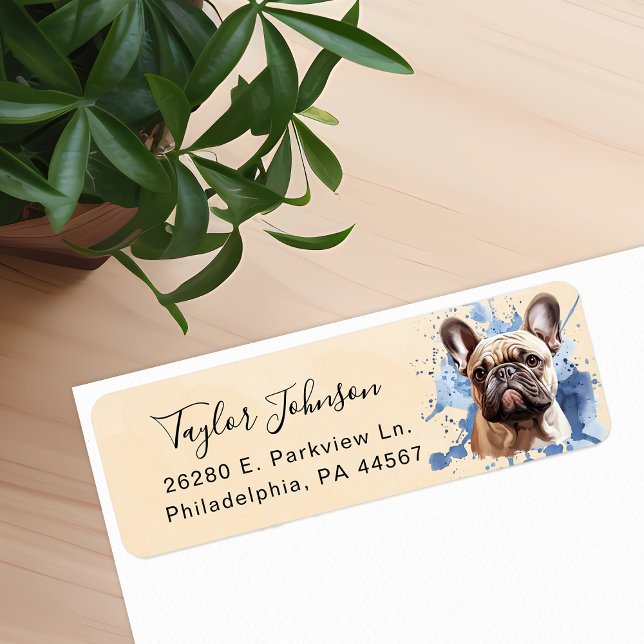 French Bulldog Return Address Label (Creator Uploaded)