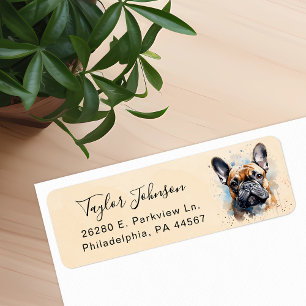 French Bulldog Return Address Label