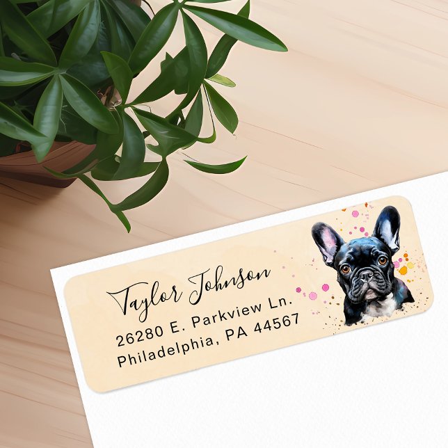 French Bulldog Return Address Label (Creator Uploaded)