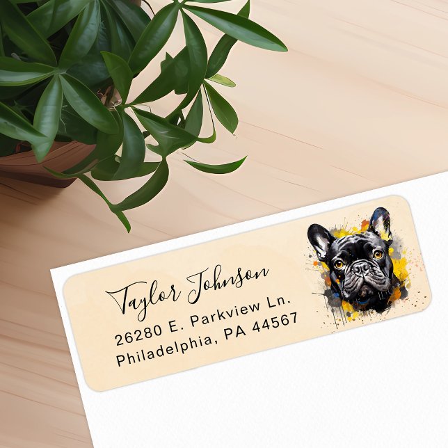 French Bulldog Return Address Label (Creator Uploaded)