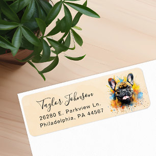 French Bulldog Return Address Label