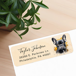 French Bulldog Return Address Label