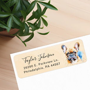 French Bulldog Return Address Label