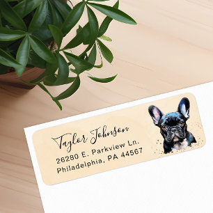 French Bulldog Return Address Label