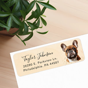 French Bulldog Return Address Label