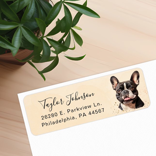 French Bulldog Return Address Label (Creator Uploaded)