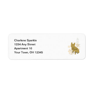 French Bulldog Return Address  Label