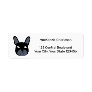 French Bulldog Return Address Label