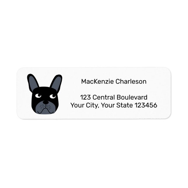 French Bulldog Return Address Label (Front)