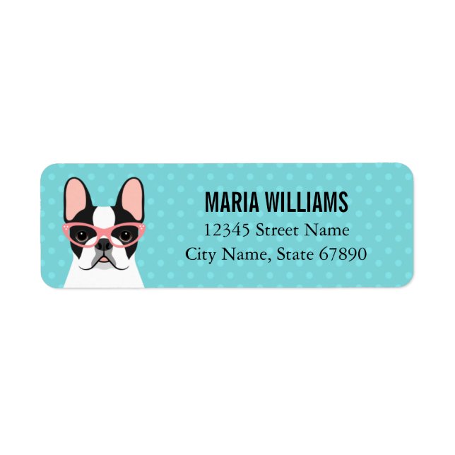 French Bulldog Return Address Labels (Front)