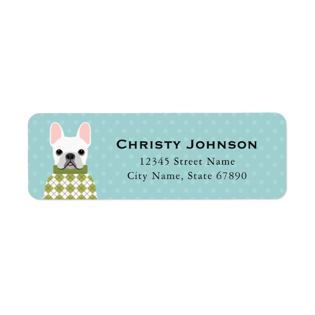 French Bulldog Return Address Labels (Front)