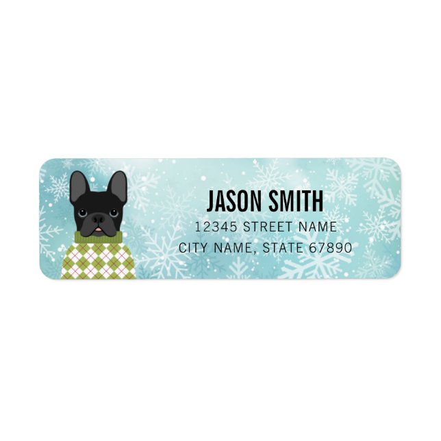 French Bulldog Return Address Labels (Front)