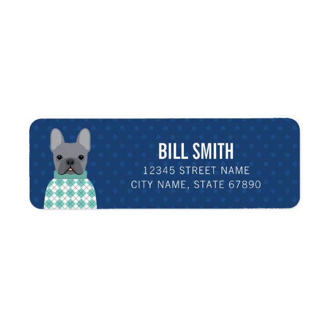 French Bulldog Return Address Labels (Front)