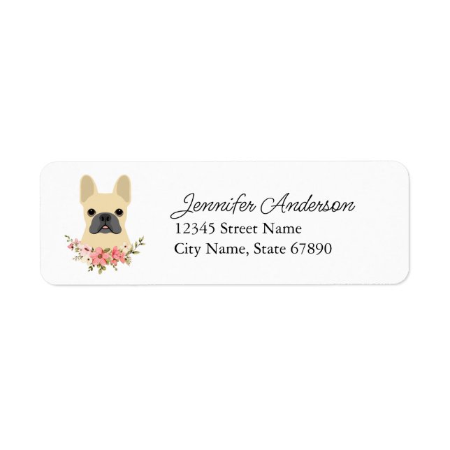 French Bulldog Return Address Labels (Front)