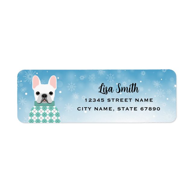 French Bulldog Return Address Labels (Front)