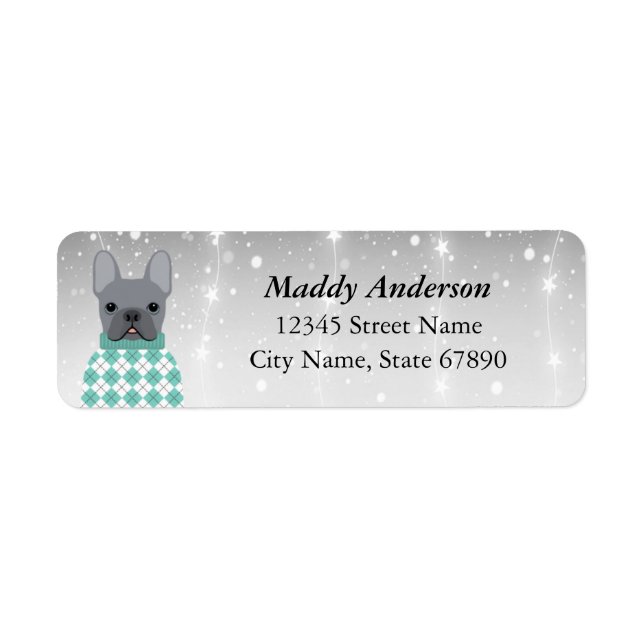 French Bulldog Return Address Labels (Front)