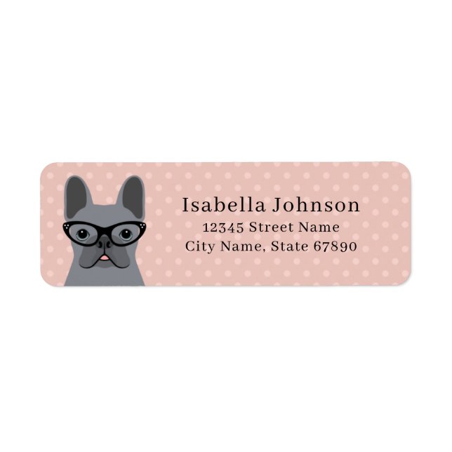 French Bulldog Return Address Labels (Front)
