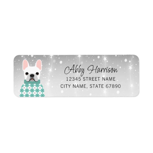 French Bulldog Return Address Labels (Front)