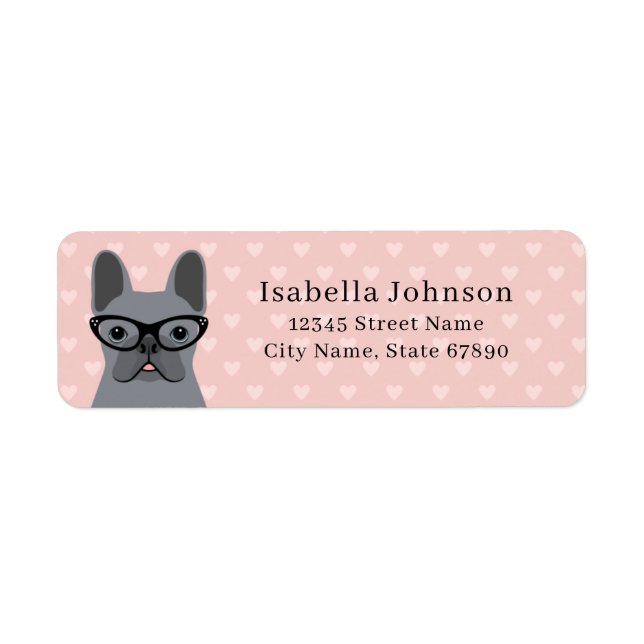 French Bulldog Return Address Labels (Front)