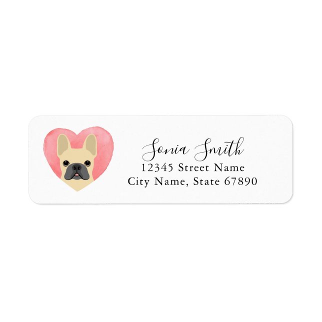 French Bulldog Return Address Labels (Front)