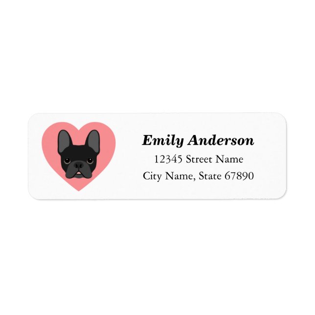 French Bulldog Return Address Labels (Front)