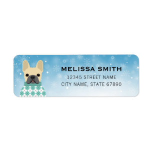 French Bulldog Return Address Labels